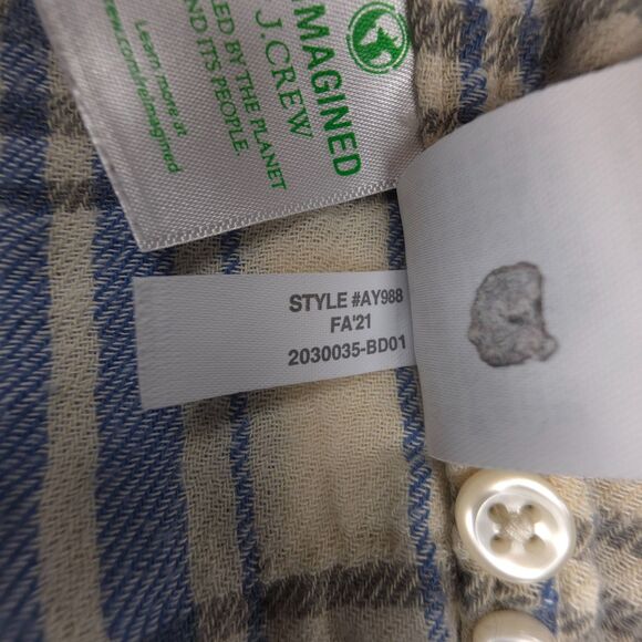 J CREW Slim Double Layered Shirt Jacket Flannel Old Money Western Casual Plaid - Picture 9 of 9